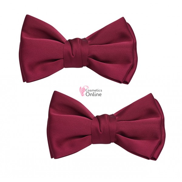 Set 2 agrafe cu clips tip fundita din stain pentru pantofi LS8281 Visiniu